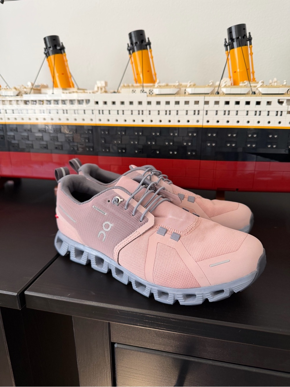 On Running Women's Sneakers in Pink and Gray